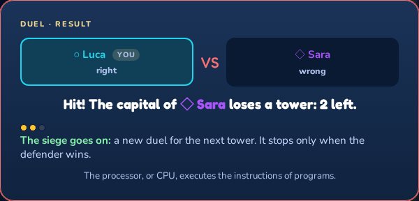 Hit: the capital of Sara loses a tower, the siege goes on