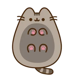 pusheen gordito. sticker