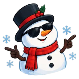 Cool snowman sticker