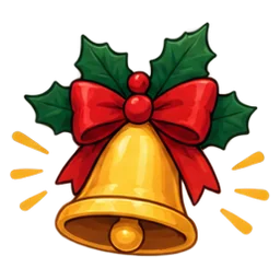 Christmas bell sticker