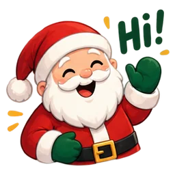 Santa saying hi sticker
