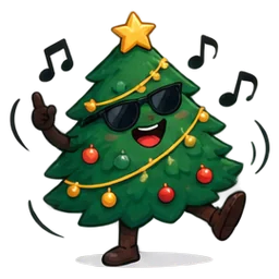 Christmas tree dancing sticker