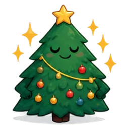 Calm Christmas tree sticker