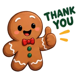 Gingerbread thank you sticker