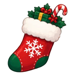 Christmas stocking sticker