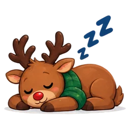 Reindeer sleeping sticker