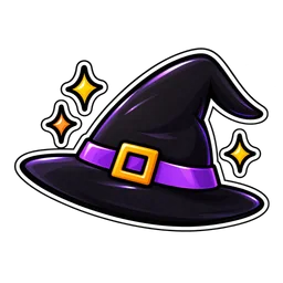Witch hat sticker
