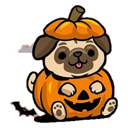 perrito calabaza sticker