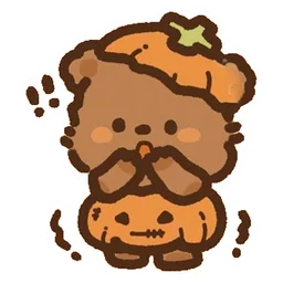 osito calabaza sticker