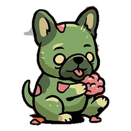 perrito zombie sticker