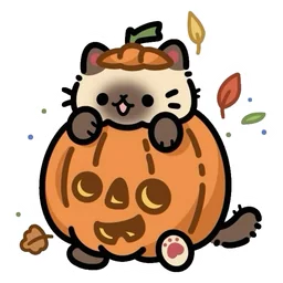 Siamese in pumpkin sticker