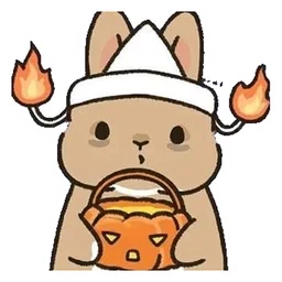 conejito chef fuego sticker