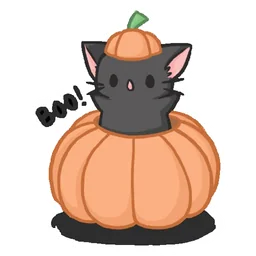 Kitten saying boo sticker