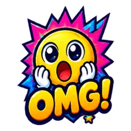 OMG shocked face sticker