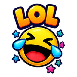 LOL laughing face sticker