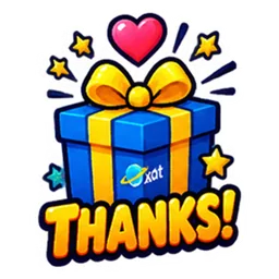 Thanks gift box sticker