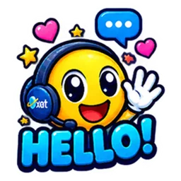 Smiley saying hello sticker