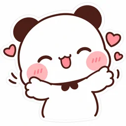 Bubu happy hug sticker