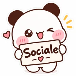 Bubu social sign sticker