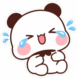 Bubu laughing sticker