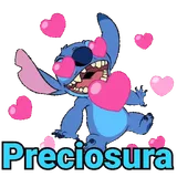 Stitch in love sticker