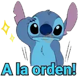 Stitch saluting sticker