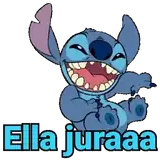 Stitch mocking laugh sticker