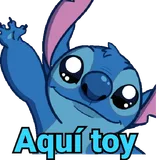 Stitch is here sticker