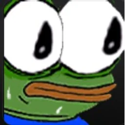Pepe shocked stare sticker