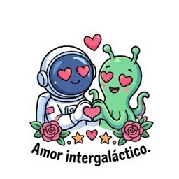 Amor intergalĂĄctico sticker