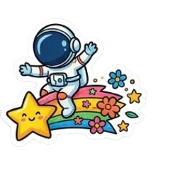 Astro arcoiris sticker