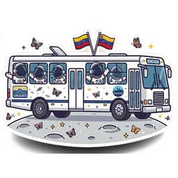 Viaje a la luna sticker