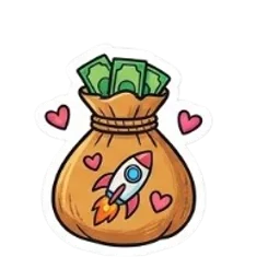 Dinero espacial sticker