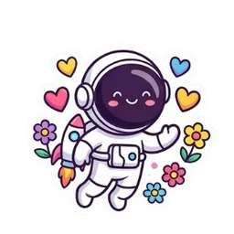 Astro floral sticker