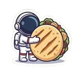 Arepa espacial sticker