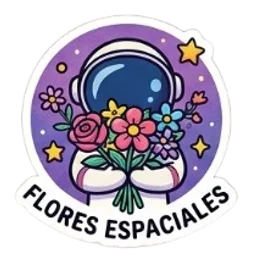 Flores espaciales sticker