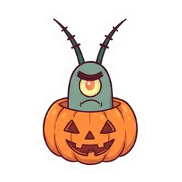 Plankton calabaza sticker