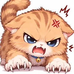 cat male mad sticker