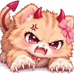 cat female evil sticker