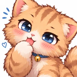 cat lecca la zampa sticker