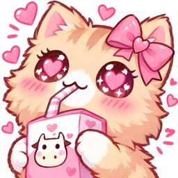 cat female drink milk sticker