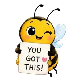 Winking bee sign sticker