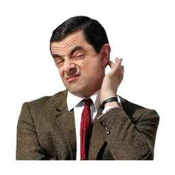 Mr Bean confused sticker