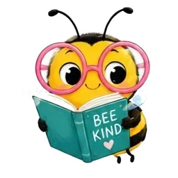 Bee with glasses sticker