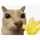 Cat waving sticker