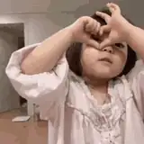 Girl heart hands sticker
