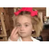 Girl waving sticker