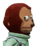 Awkward monkey look sticker