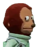 Awkward monkey look sticker