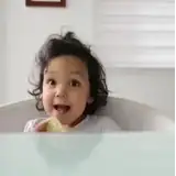 Excited little girl sticker